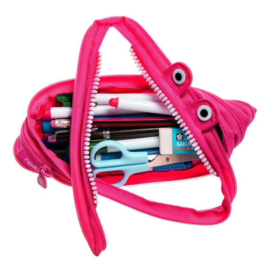 Monster Pencil Case 12-Pack (Black/Pink) Pencil Case ZIPIT