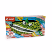 Zipit toy packaging with a green monster design on a white background