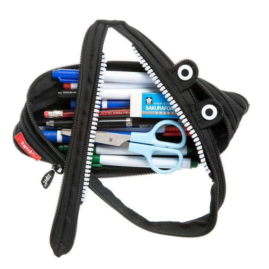 Monster Pencil Case 12-Pack (Black/Pink) Pencil Case ZIPIT