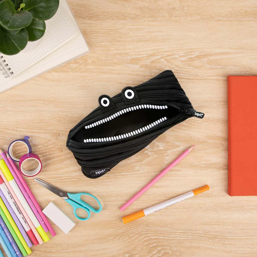 Monster Pencil Case 12-Pack (Black/Pink) Pencil Case ZIPIT