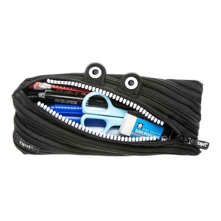 Monster Pencil Case 12-Pack (Black/Pink) Pencil Case ZIPIT