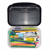 Recycled Plastic Pencil Box Pencil/Storage Box ZIPIT 