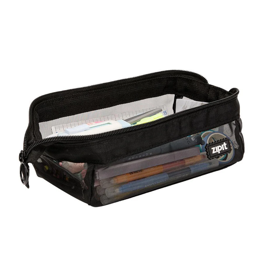 Lenny Mesh Pencil Case Pencil Case ZIPIT Black 