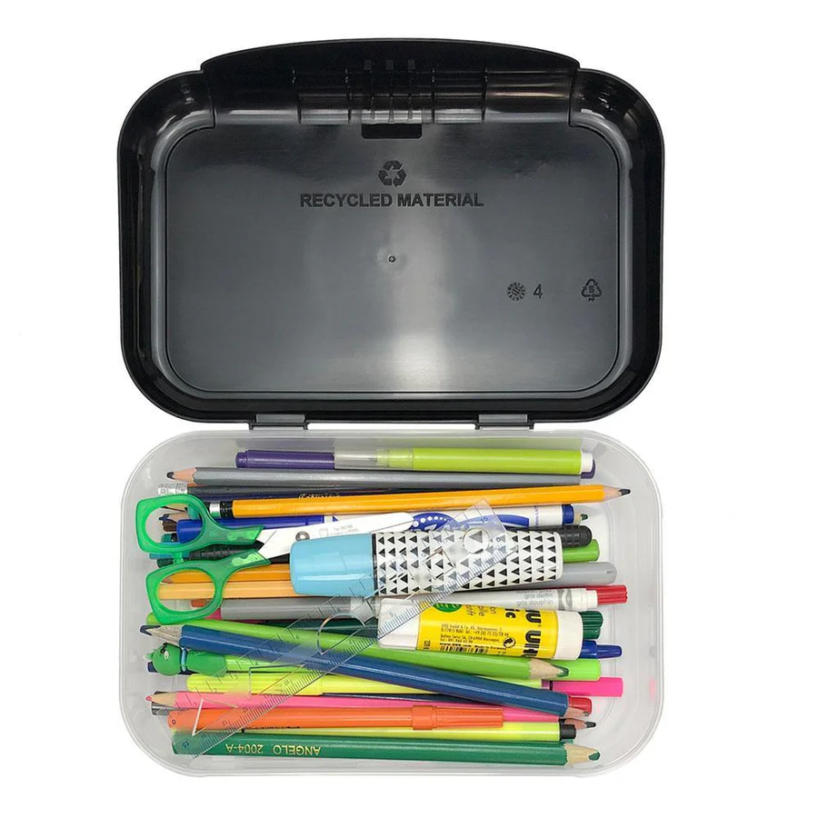 Recycled Plastic Pencil Box Pencil/Storage Box ZIPIT 